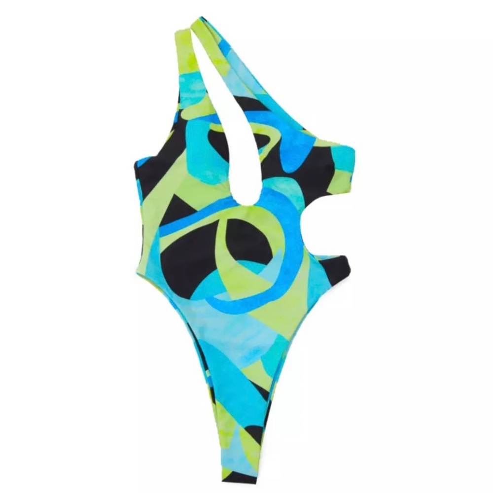 Abstract Print Swimsuit In Forest - Picture 4 of 5
